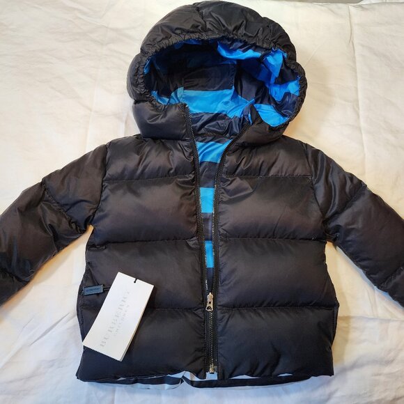 New Burberry Kids Reversable Nylon Puffer Jacket